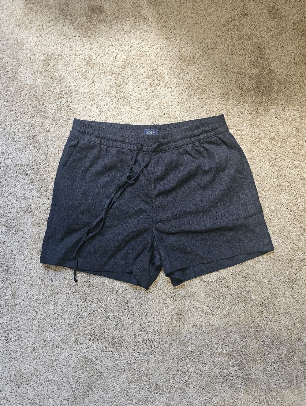 J. Crew Men's Black Elastic Drawstring Athletic Shorts